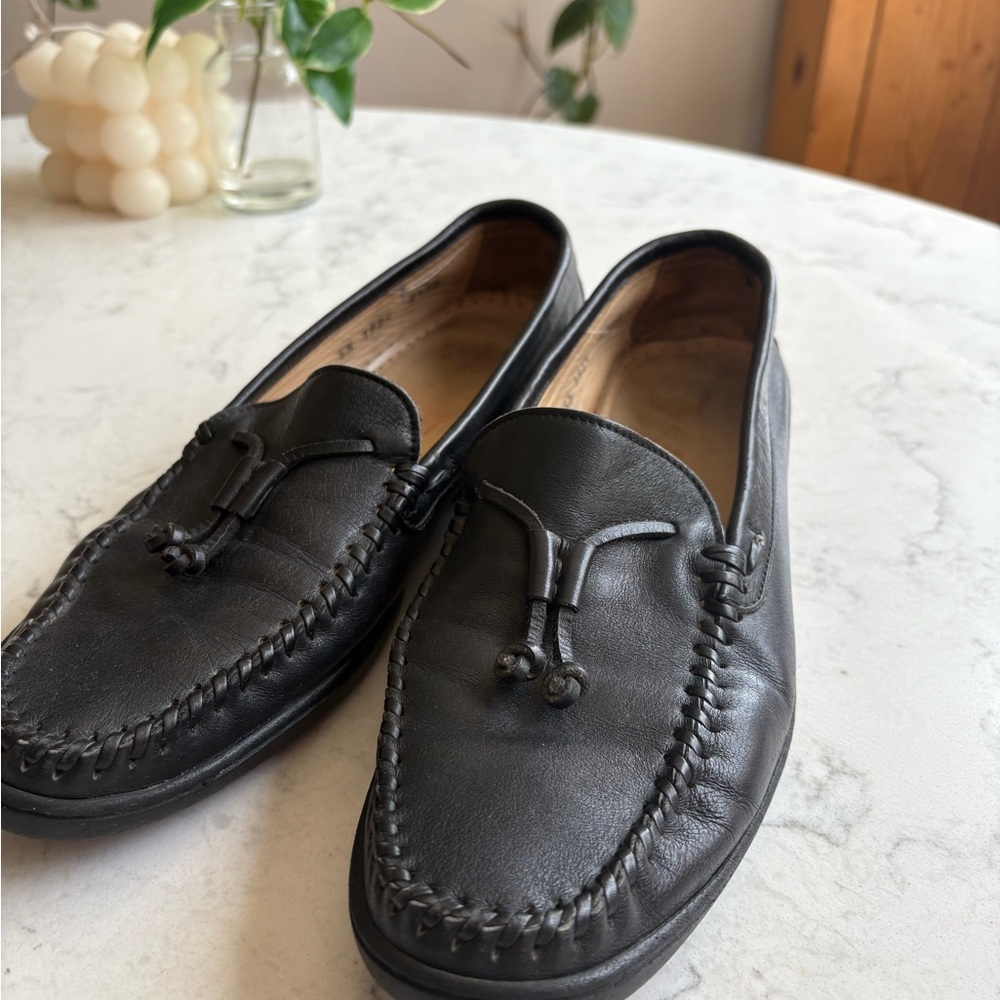 Salvatore Ferragamo Sport Black Leather Tassel Loafers women 8.5 - Picture 7 of 10
